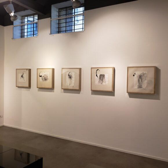 Foto 11 dell'allestimento della Mostra Nel nome del segno di Omar Galliani. Ticinese Art Gallery Milano.