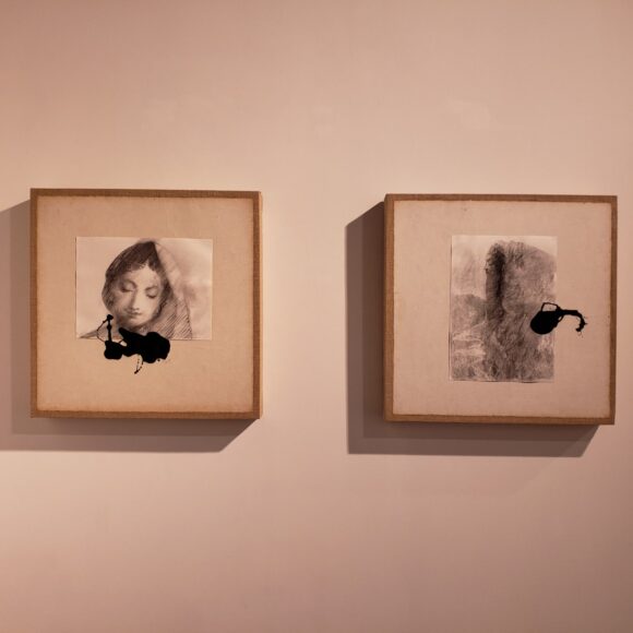 Foto 25 dell'allestimento della Mostra di Omar Galliani. Ticinese Art Gallery Milano.